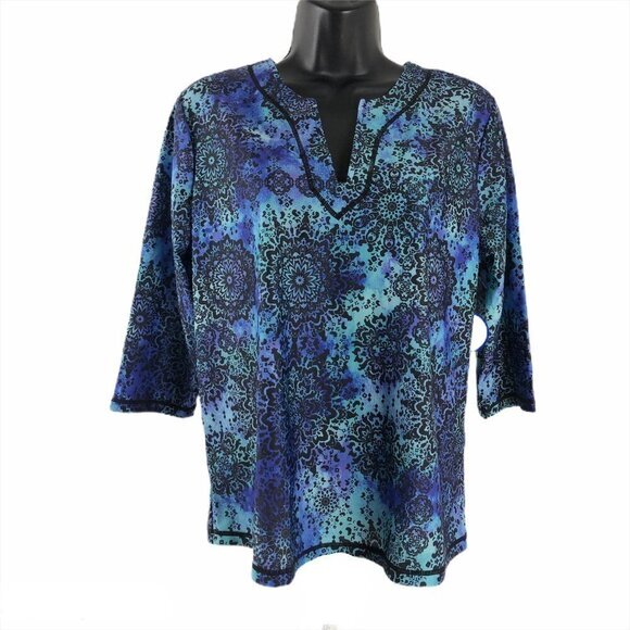 Swimsuits For‎ All Swim Tee Top Cover Up Multicolor - Picture 1 of 8